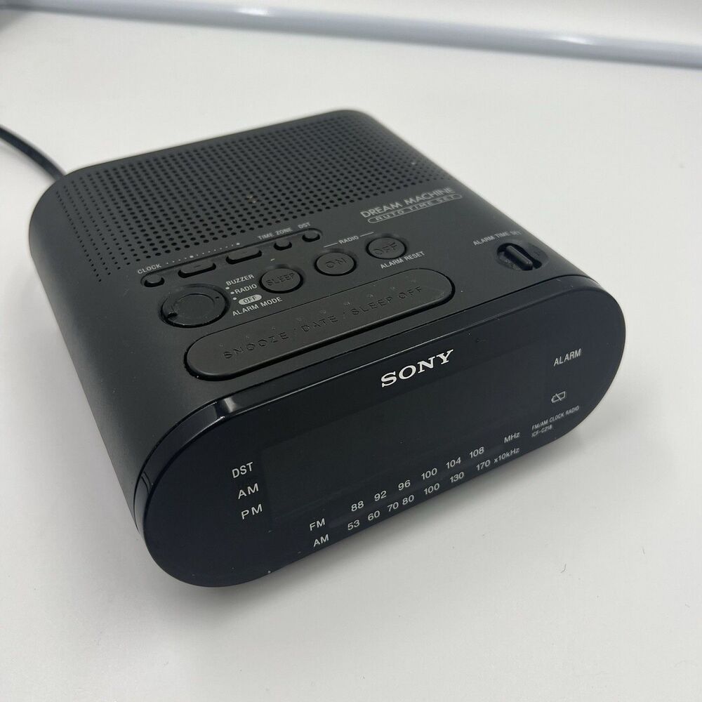 SONY Dream Machine Model: (ICF-C218) AM/FM Dual Alarm Clock/Radio, Tested/Works!